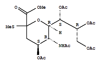 二甲基(6R)-5-乙酰氨基-4-O-乙?；?3,5-二脫氧-2-硫代-6-[(1S,2R)-1,2,3-三乙酰氧基丙基]-L-蘇式-己-2-酮吡喃糖苷酸酯