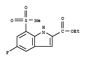 5-氟-7-(甲基磺?；?-1H-吲哚-2-羧酸乙酯